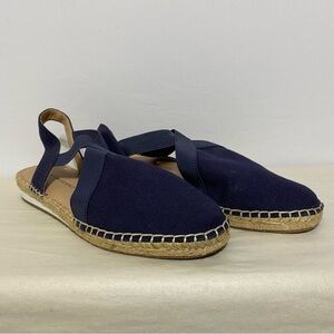 Lucky Brand Women’s Blue Espadrille Closed Toe Sling Back Sandals Sz 8.5M Summer